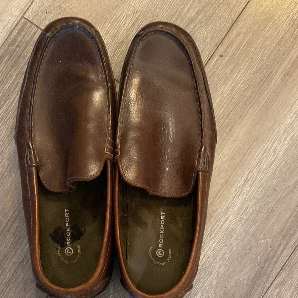 Rockport Brown Leather Slip-On Loafers